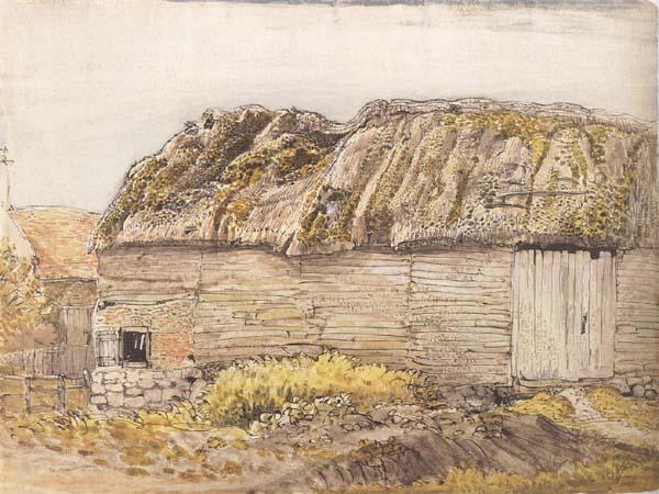 Samuel Palmer A Barn with a Mossy Roof Norge oil painting art
